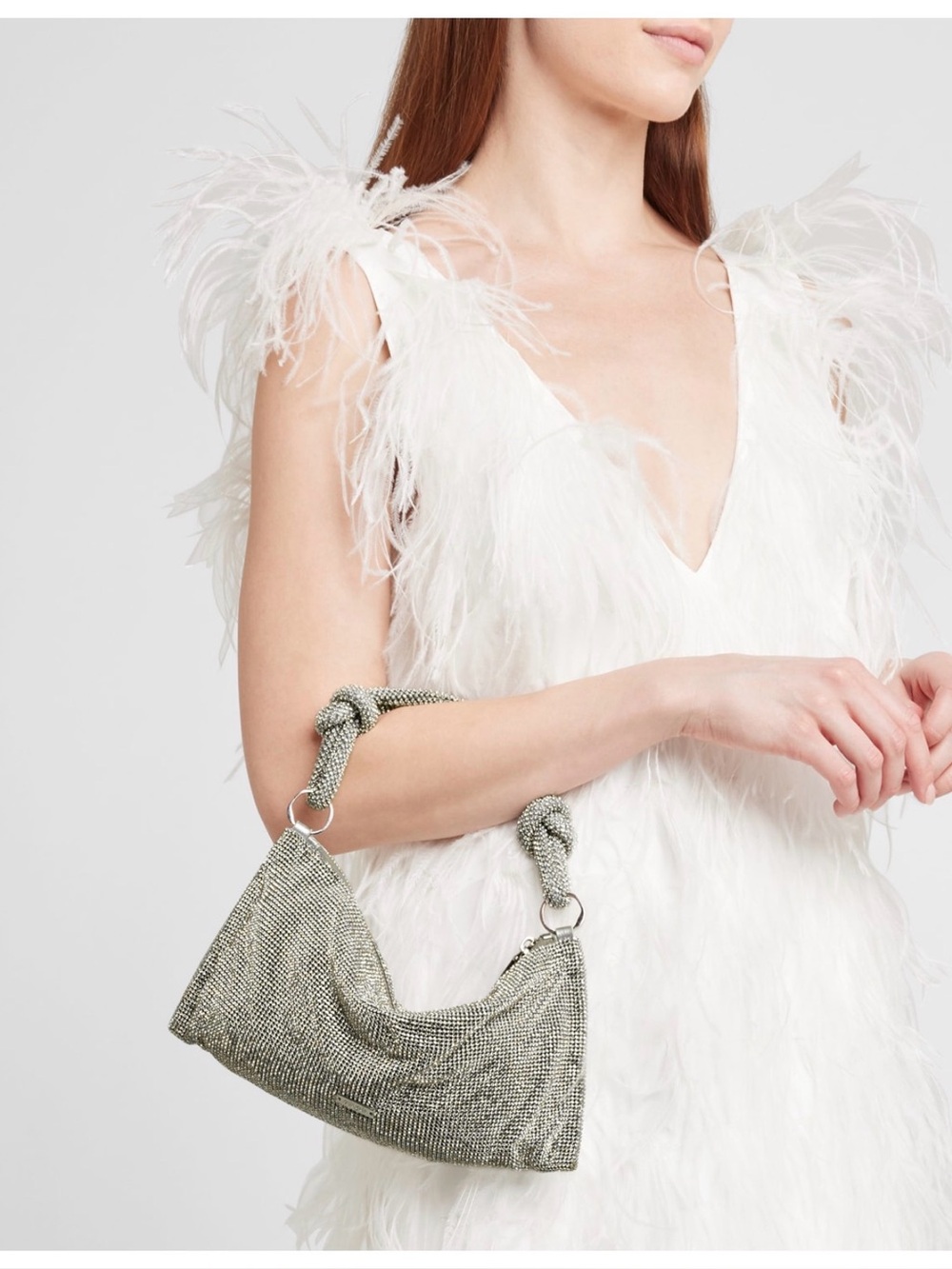 Cult Gaia Hera Nano silver crystal mesh clutch - Picture 10 of 12